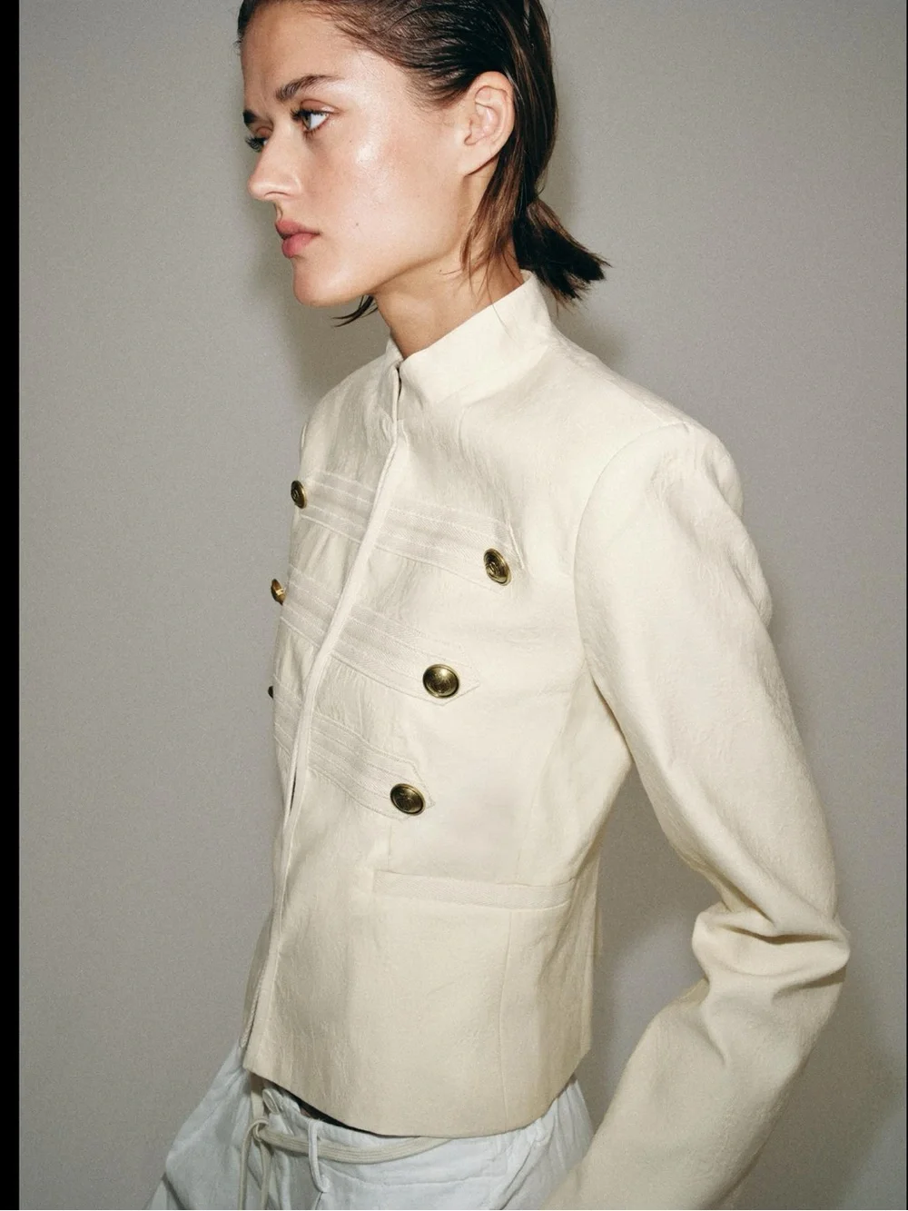 ZARA ZW COLLECTION FITTED BUTTON JACKET